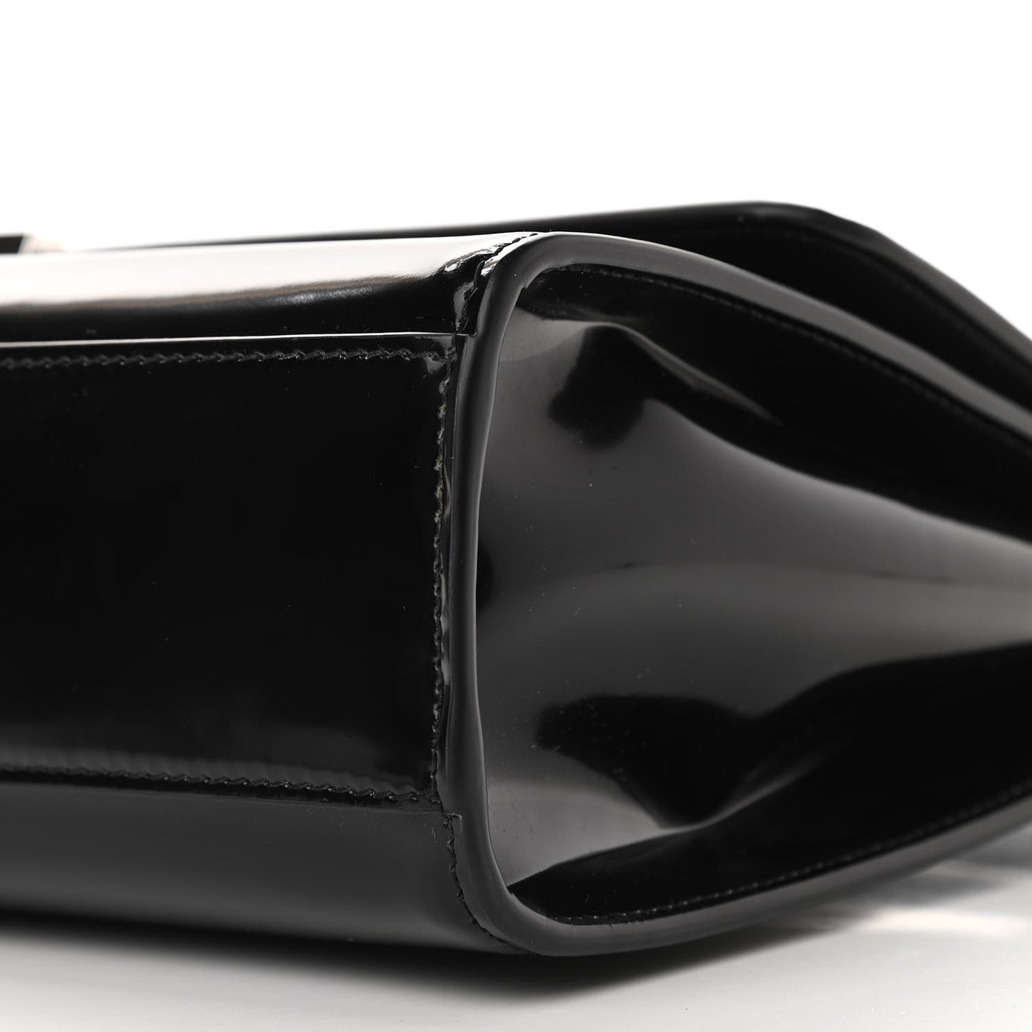 Shiny Calfskin 90's Sicily Bag Black