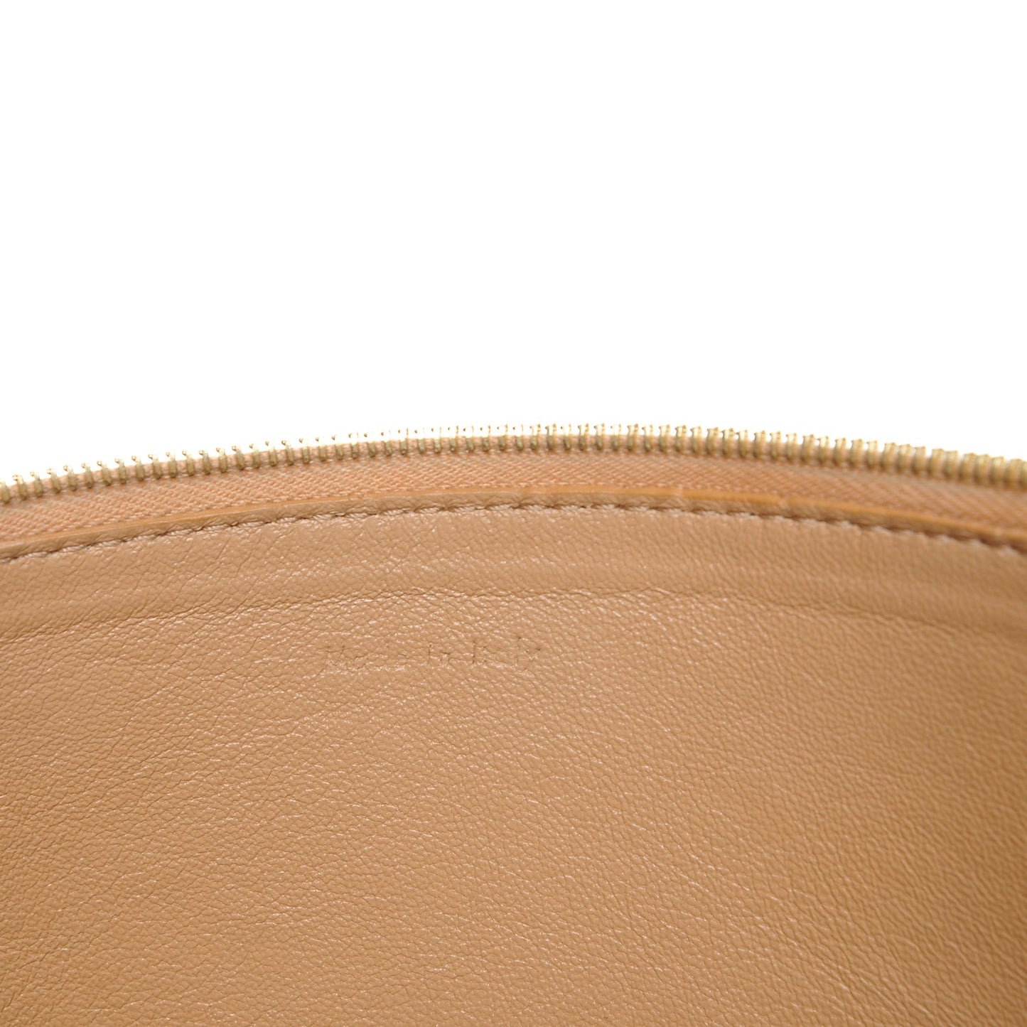 Lambskin Bi-Color Solo Clutch Pouch Nude