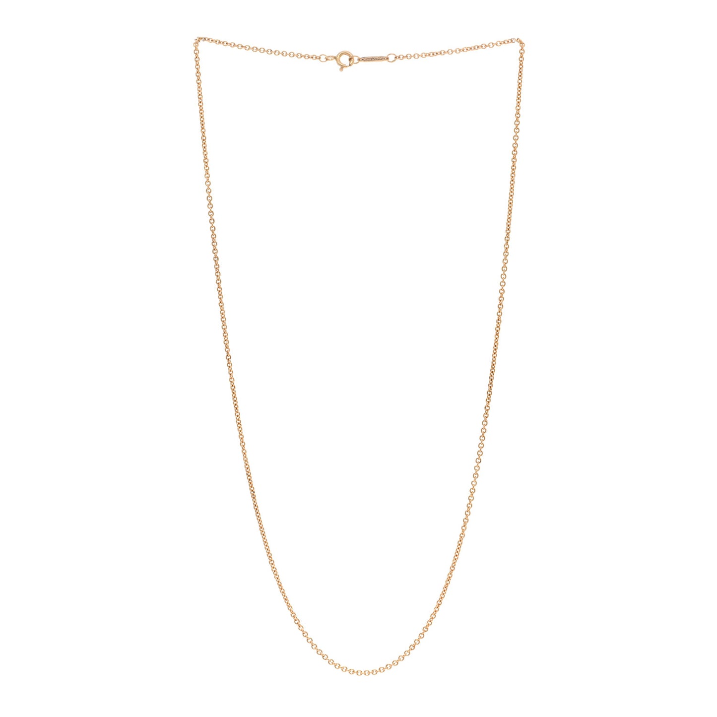 18K Rose Gold Chain Necklace 18"