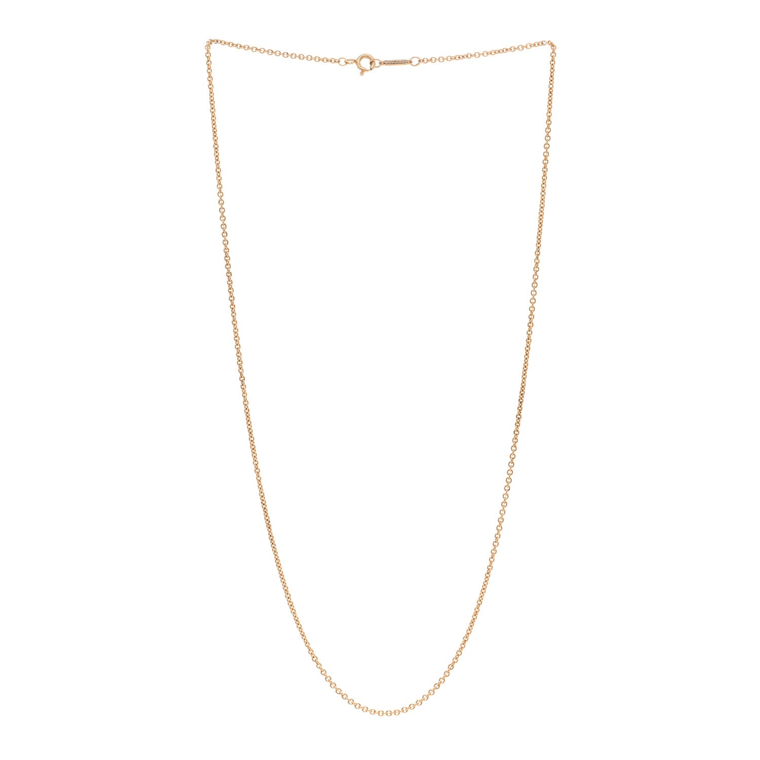 Tiffany 18K Rose Gold Chain Necklace 18" 3 of 4