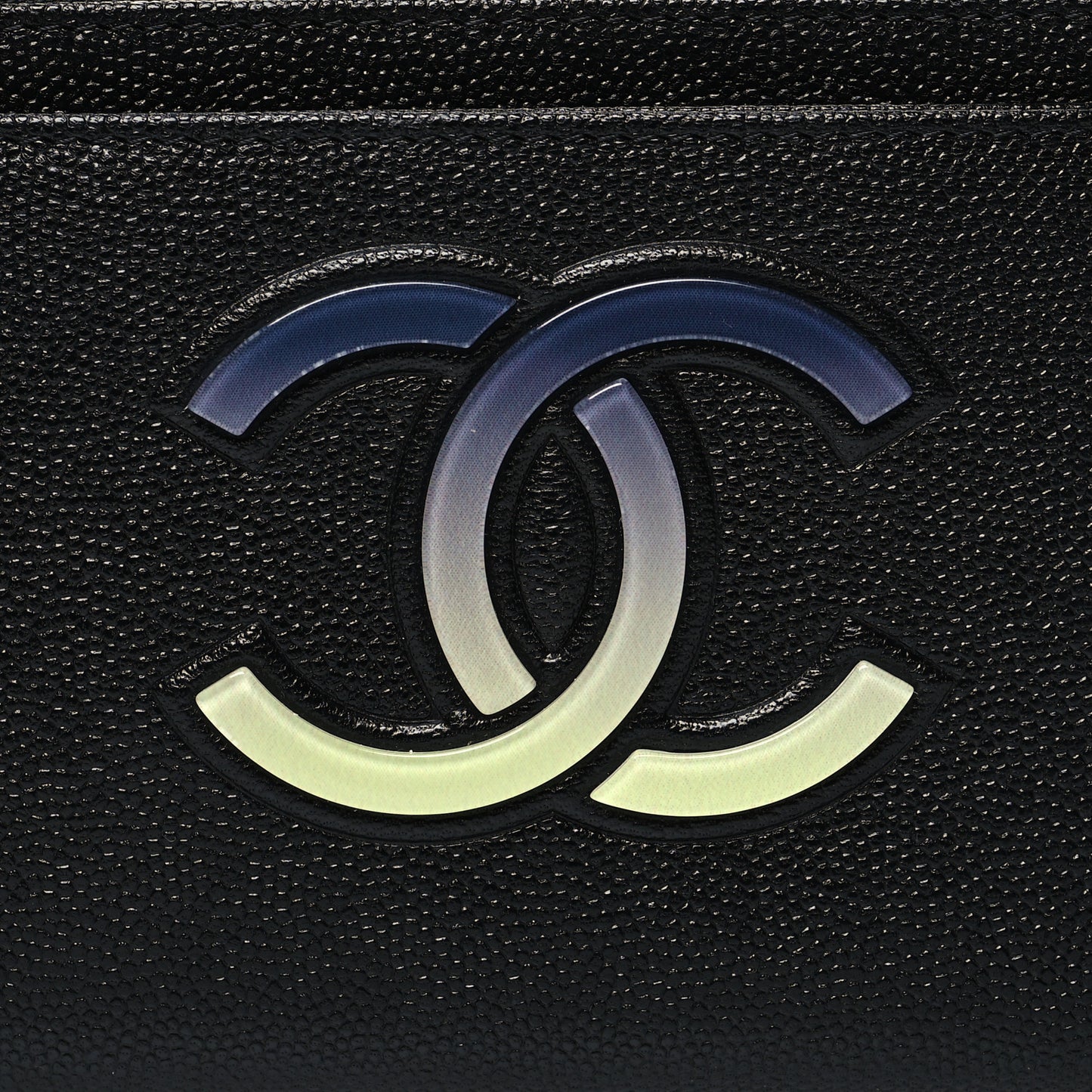 Caviar CC Classic Zip Pouch Black Blue Green