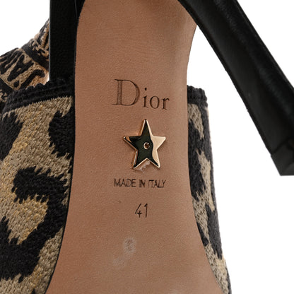 Christian Dior Mizza Cotton Ribbon Embroidered J'Adior Slingback 100mm Pumps 41 Natural 7 of 9