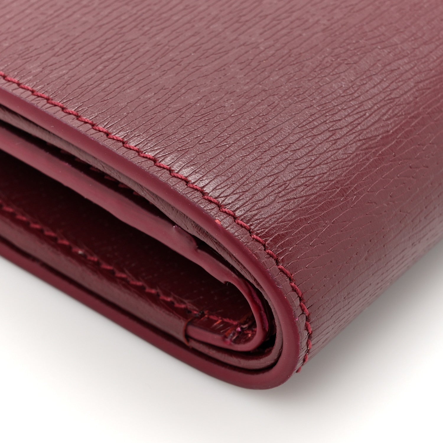 Gucci Calfskin Script Card Case Wallet Rosso Ancora Red 11 of 14