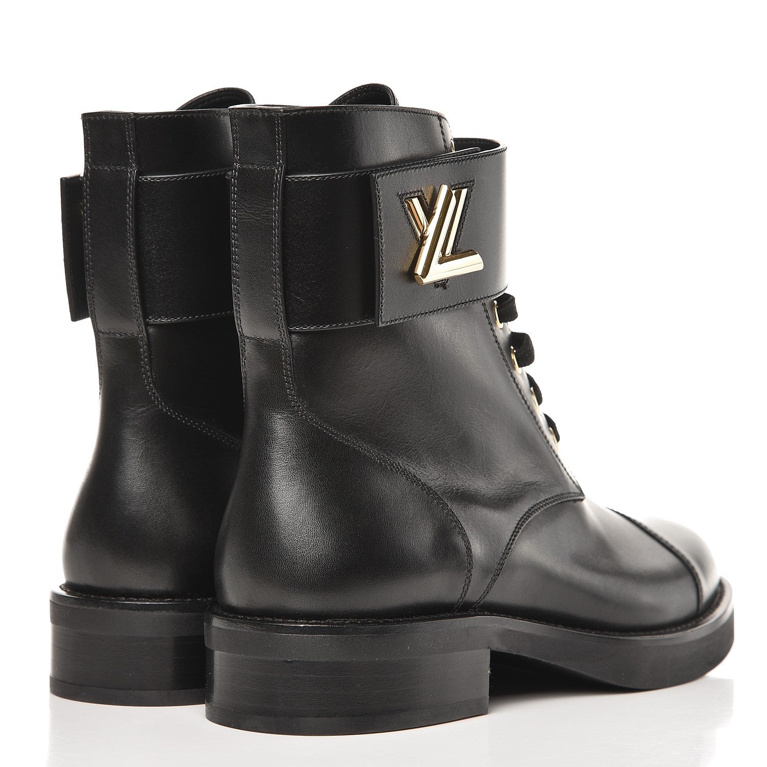 Louis Vuitton Calfskin Wonderland Ranger Boots 36 Black 4 of 8