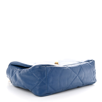 Chanel Lambskin Quilted Medium Chanel 19 Flap Blue 4 of 10