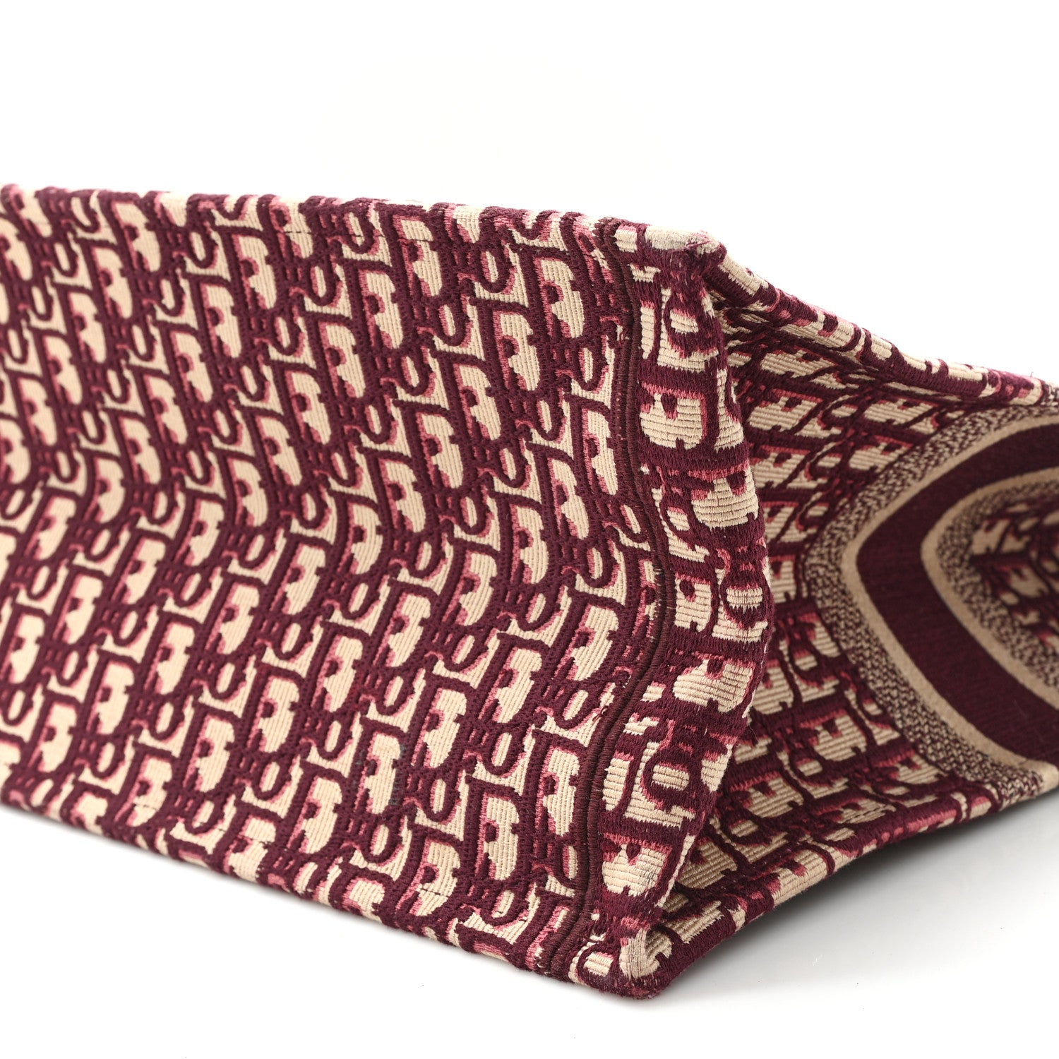 Christian Dior Oblique Large Book Tote Burgundy Multicolor 10 of 11