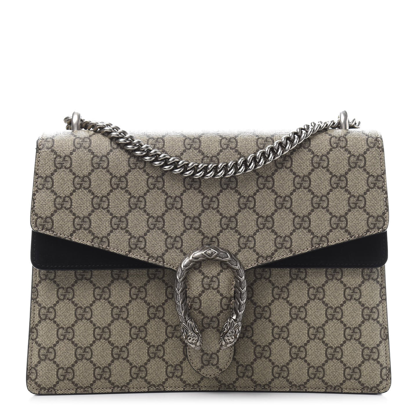 GG Supreme Monogram Medium Dionysus Shoulder Bag Black