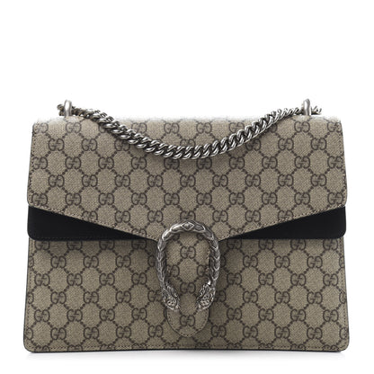 Gucci GG Supreme Monogram Medium Dionysus Shoulder Bag Black 1 of 16