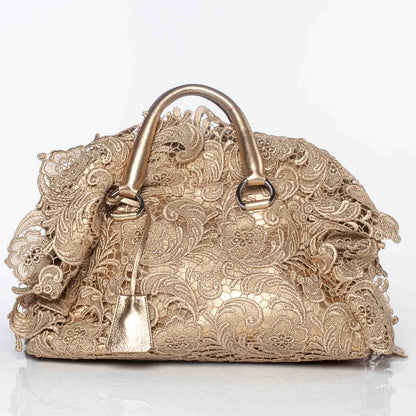Prada Lace Pizzo S Bowler Gold 1 of 10