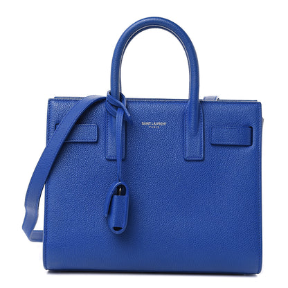 Saint Laurent Grained Calfskin Nano Sac De Jour Royal Blue 1 of 9