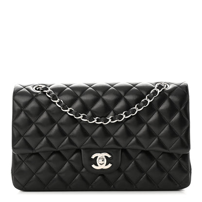 Chanel Lambskin Quilted Medium Double Flap Black 1 of 13