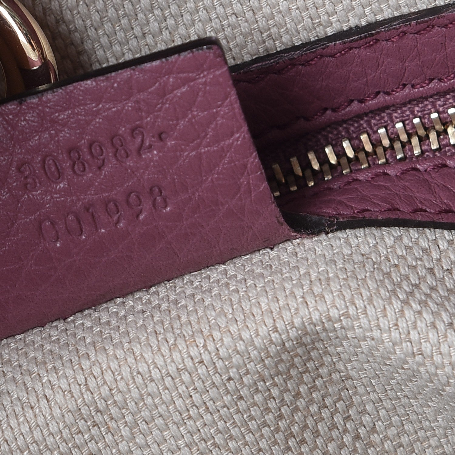 Gucci Pebbled Calfskin Medium Soho Chain Shoulder Bag Peonia Flower 7 of 7