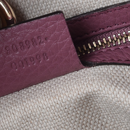 Gucci Pebbled Calfskin Medium Soho Chain Shoulder Bag Peonia Flower 7 of 7
