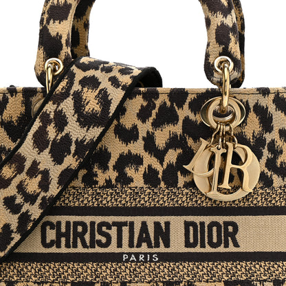 Christian Dior Canvas Medium Mizza Embroidered Lady D-Lite Beige Multicolor 8 of 14
