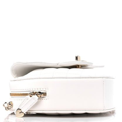 Chanel Lambskin Quilted CC In Love Heart Bag White 4 of 9