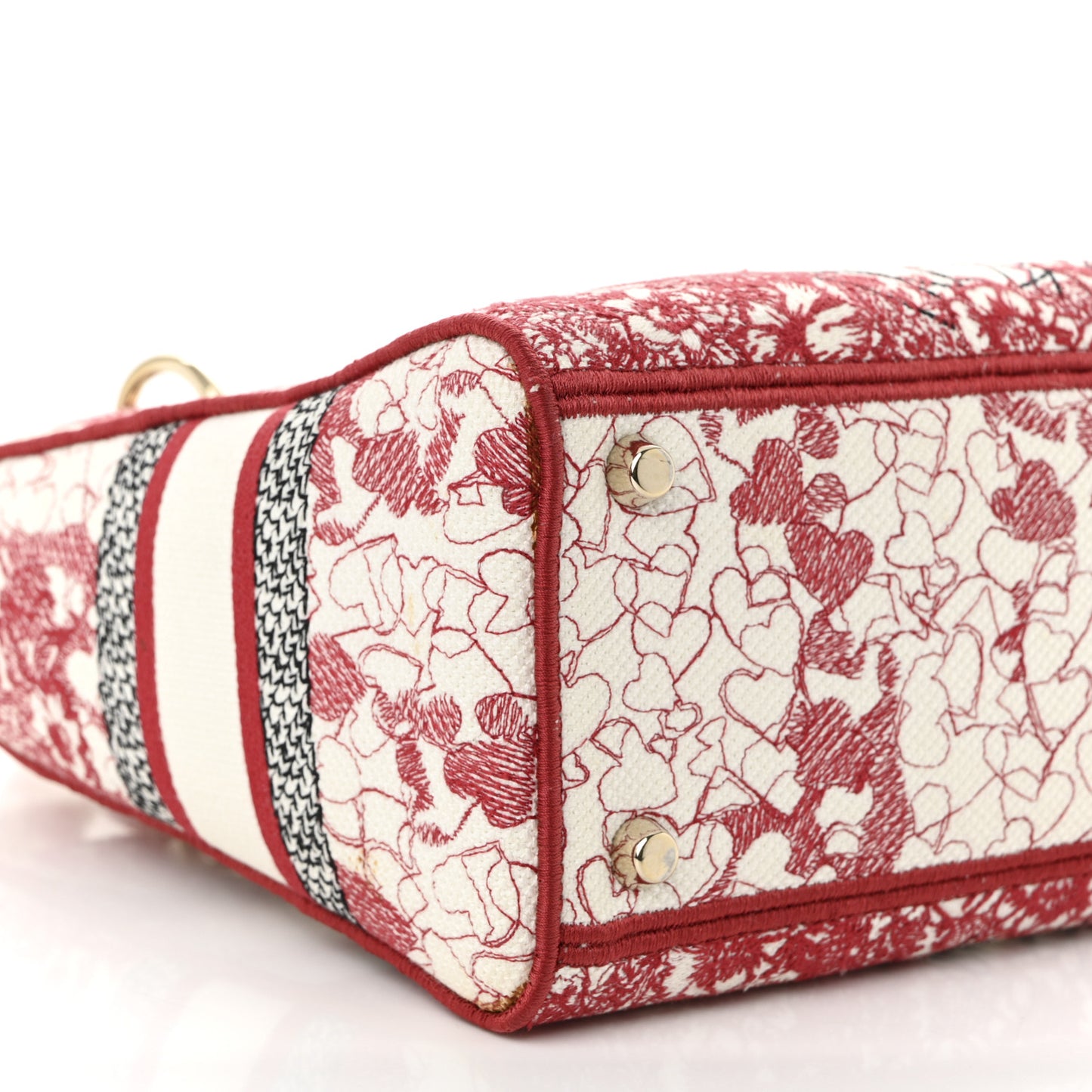 Canvas Embroidered Medium Dioramour D-Royaume Lady D-Lite Red Multicolor