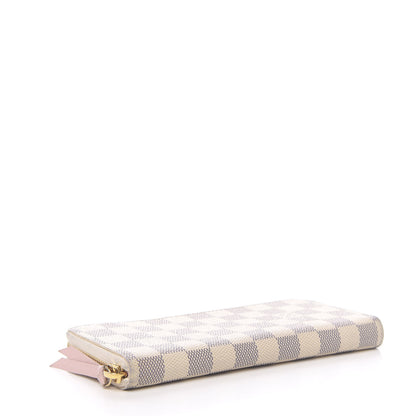 Louis Vuitton Damier Azur Clemence Wallet Rose Ballerine 4 of 12