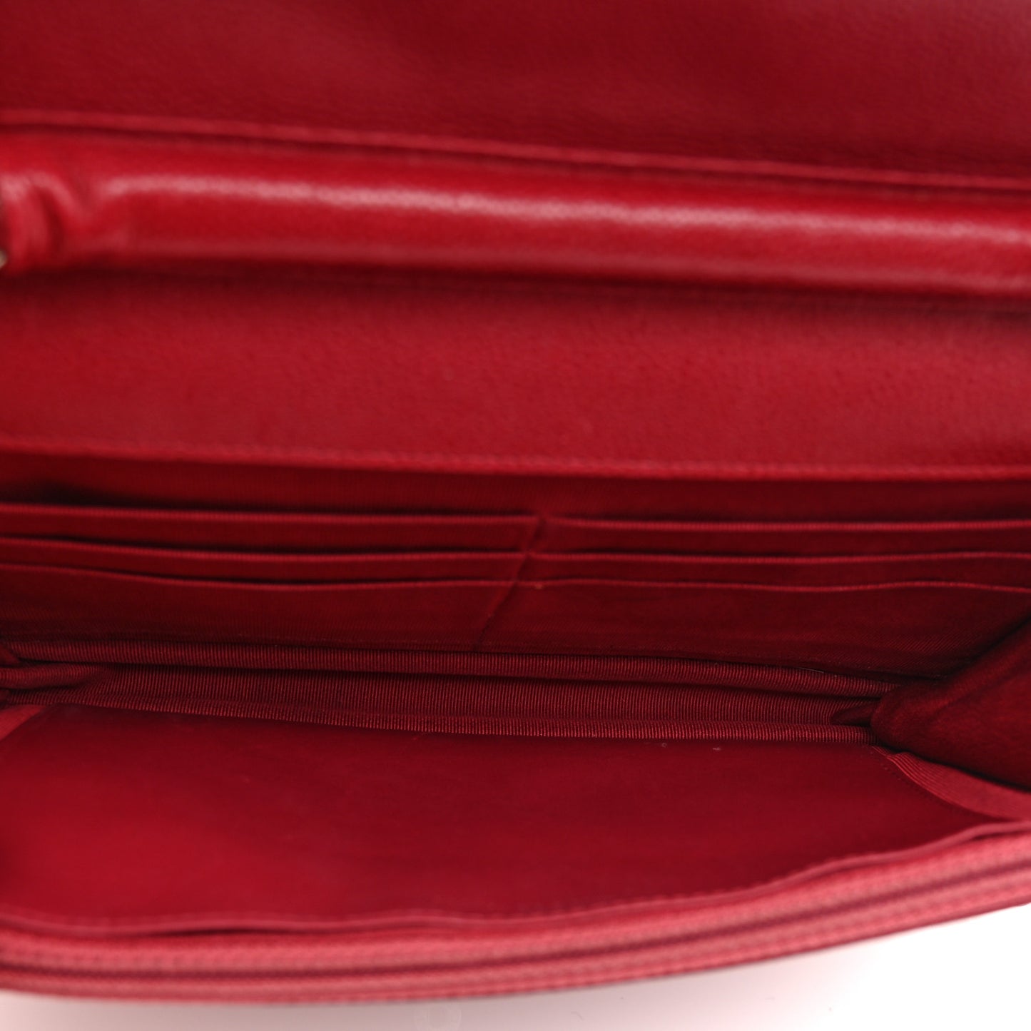 Caviar Quilted Wallet on Chain WOC Red