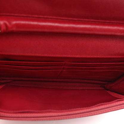 Chanel Caviar Quilted Wallet on Chain WOC Red 5 of 10