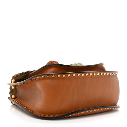 Chloe Calfskin Braided Small Hudson Shoulder Bag Caramel 4 of 10
