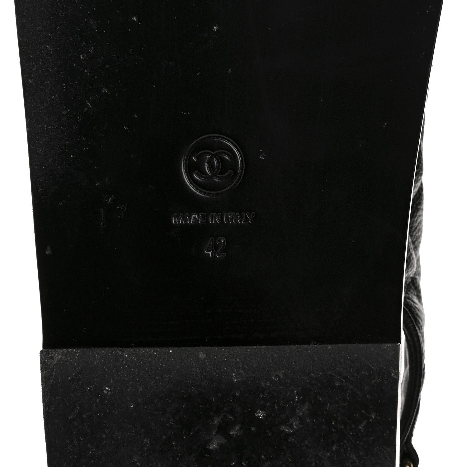 Chanel Grained Calfskin Velcro Dad Sandals 42 Black 8 of 10