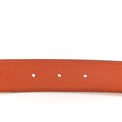Hermes Swift Epsom 32mm Gamma Belt 90 Black Orange 4 of 4