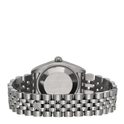 Rolex Stainless Steel 18K White Gold Diamond Mother of Pearl 31mm Oyster Perpetual Datejust Watch Roman 178274 3 of 5