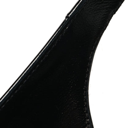 Saint Laurent Vernice Gloss Dune 110 Slingback Pumps 40 Black 10 of 11