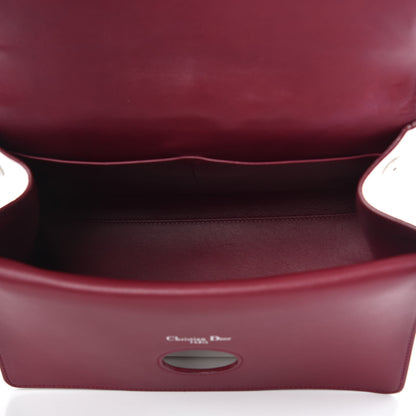 Christian Dior Calfskin Be Dior Double Flap White Burgundy 5 of 13
