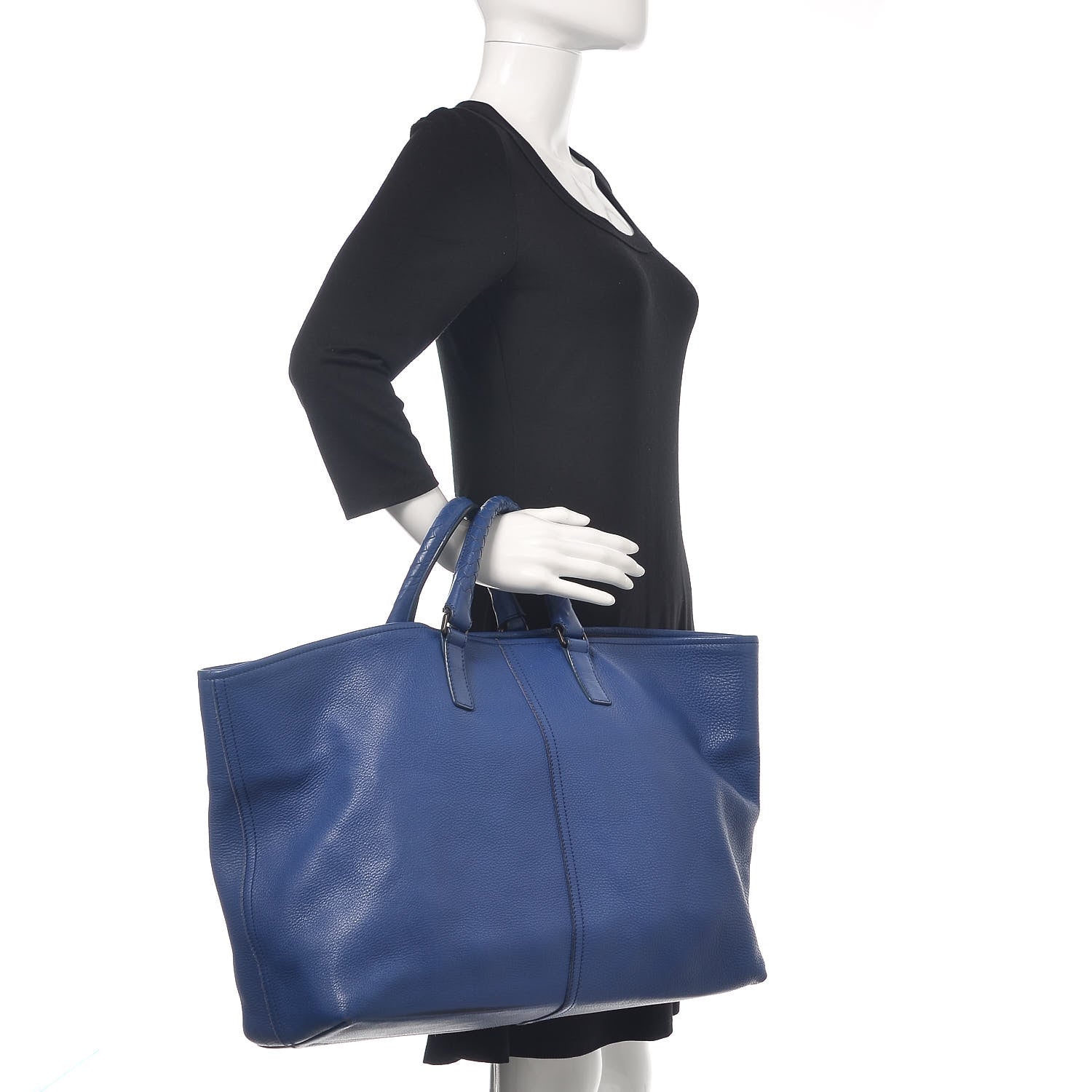 Bottega Veneta Cervo Deerskin Shopping Tote Cobalt 2 of 14