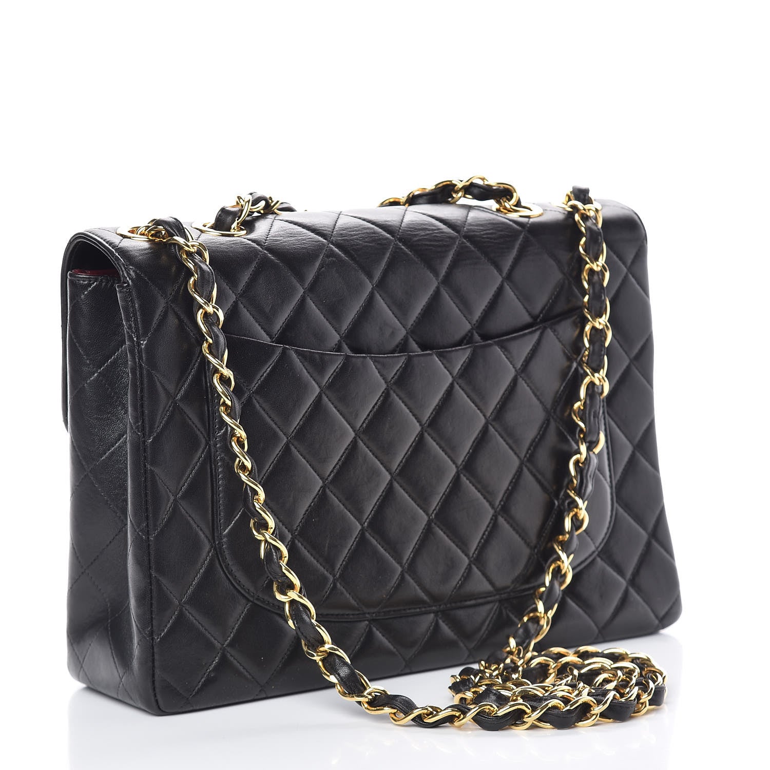 Chanel Lambskin Quilted Jumbo Single Flap Black 3 of 16