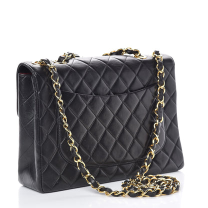 Chanel Lambskin Quilted Jumbo Single Flap Black 3 of 16
