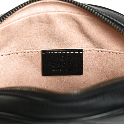 Gucci Calfskin Matelasse GG Marmont Belt Bag 95 38 Black 6 of 12