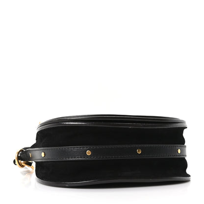 Chloe Calfskin Suede Small Nile Bracelet Bag Black 3 of 9
