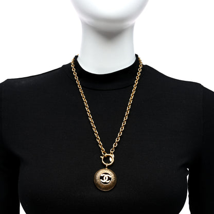 Chanel CC Medallion Long Chain Necklace Gold 2 of 4