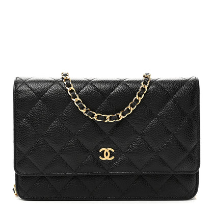 Chanel Caviar Quilted Wallet On Chain WOC Black 1 of 12