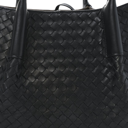 Bottega Veneta Calfskin Intrecciato Pinacoteca Reversible Tote Black Fondant 8 of 10