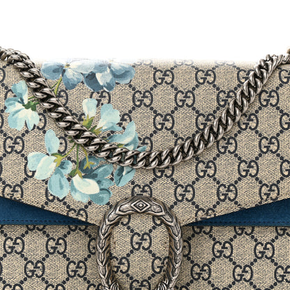 Gucci GG Supreme Monogram Blooms Medium Dionysus Shoulder Bag Beige Navy Vintage Blue 8 of 12