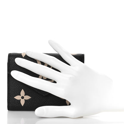 Louis Vuitton Empreinte Monogram Giant Victorine Wallet Black Beige 2 of 9