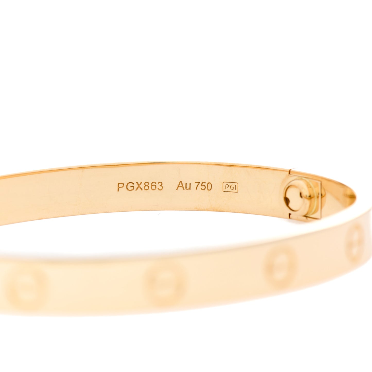 18K Yellow Gold LOVE Bracelet 17