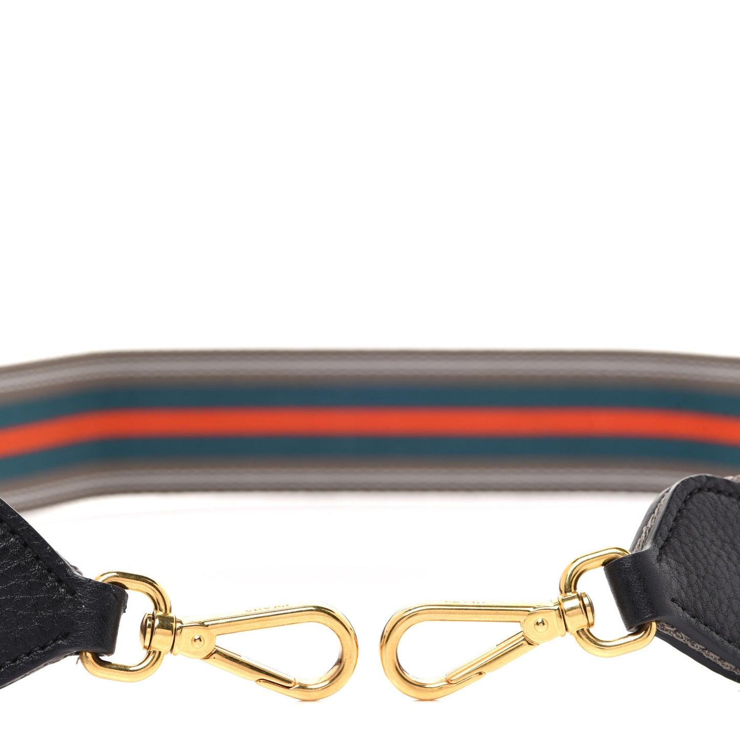 Vitello Daino Striped Fabric Shoulder Strap