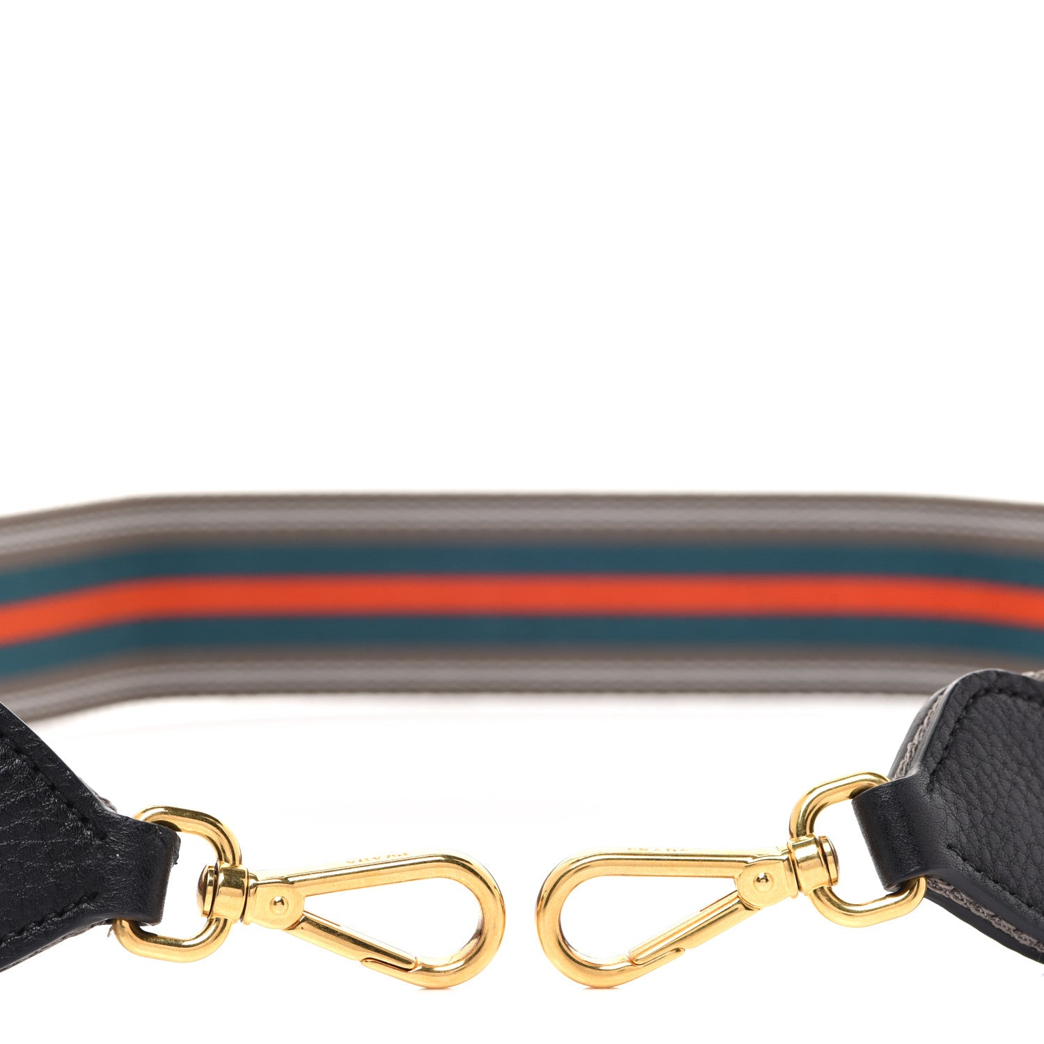Prada Vitello Daino Striped Fabric Shoulder Strap 3 of 5
