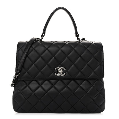 Chanel Lambskin Quilted Large Trendy CC Dual Handle Flap Bag Black 1 of 12