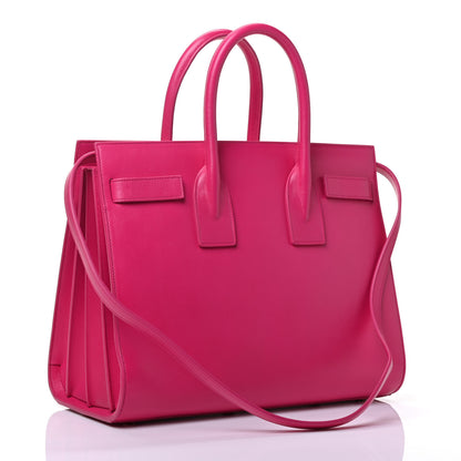 Saint Laurent Calfskin Small Sac De Jour Lipstick Fuchsia 2 of 4