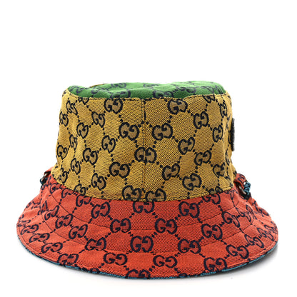 Gucci Monogram Multicolor Reversible Bucket Hat Yellow Multicolor 6 of 10