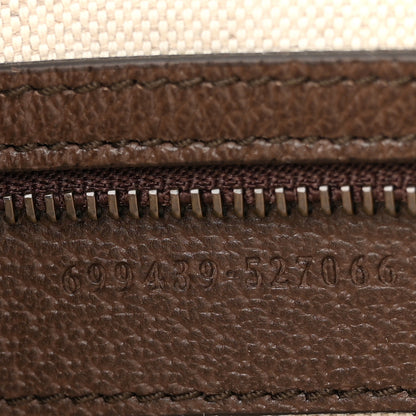 Gucci GG Supreme Monogram Textured Dollar Calfskin Web Ophidia Wristlet Shoulder Bag Beige Ebony New Acero 7 of 11