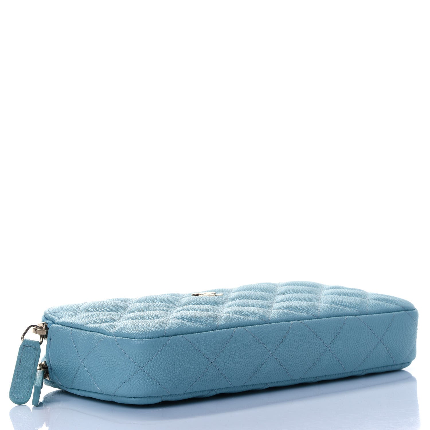 Chanel Caviar Quilted Small Clutch With Chain Blue 3 of 4