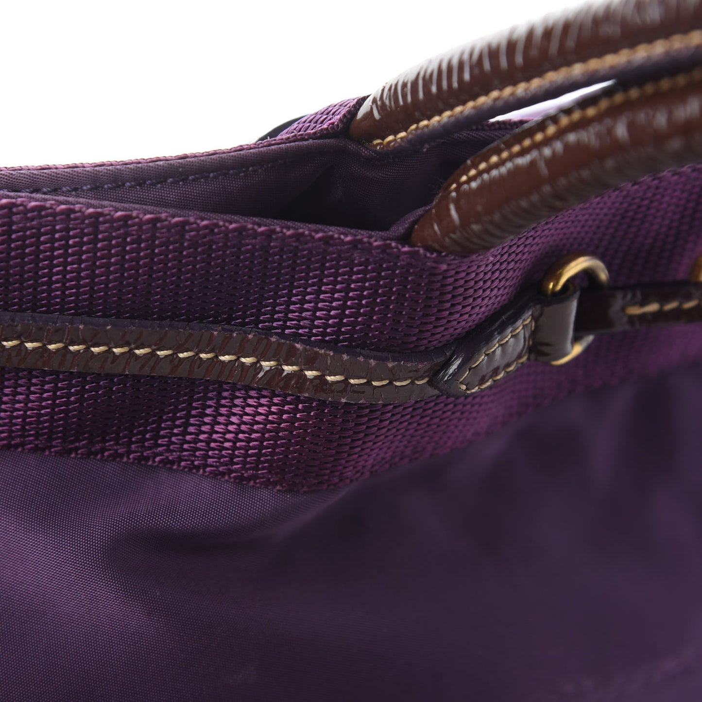 Tessuto Nylon Jacquard Logo Tote Viola