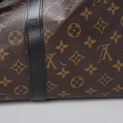 Louis Vuitton Monogram Macassar Keepall Bandouliere 55 9 of 9