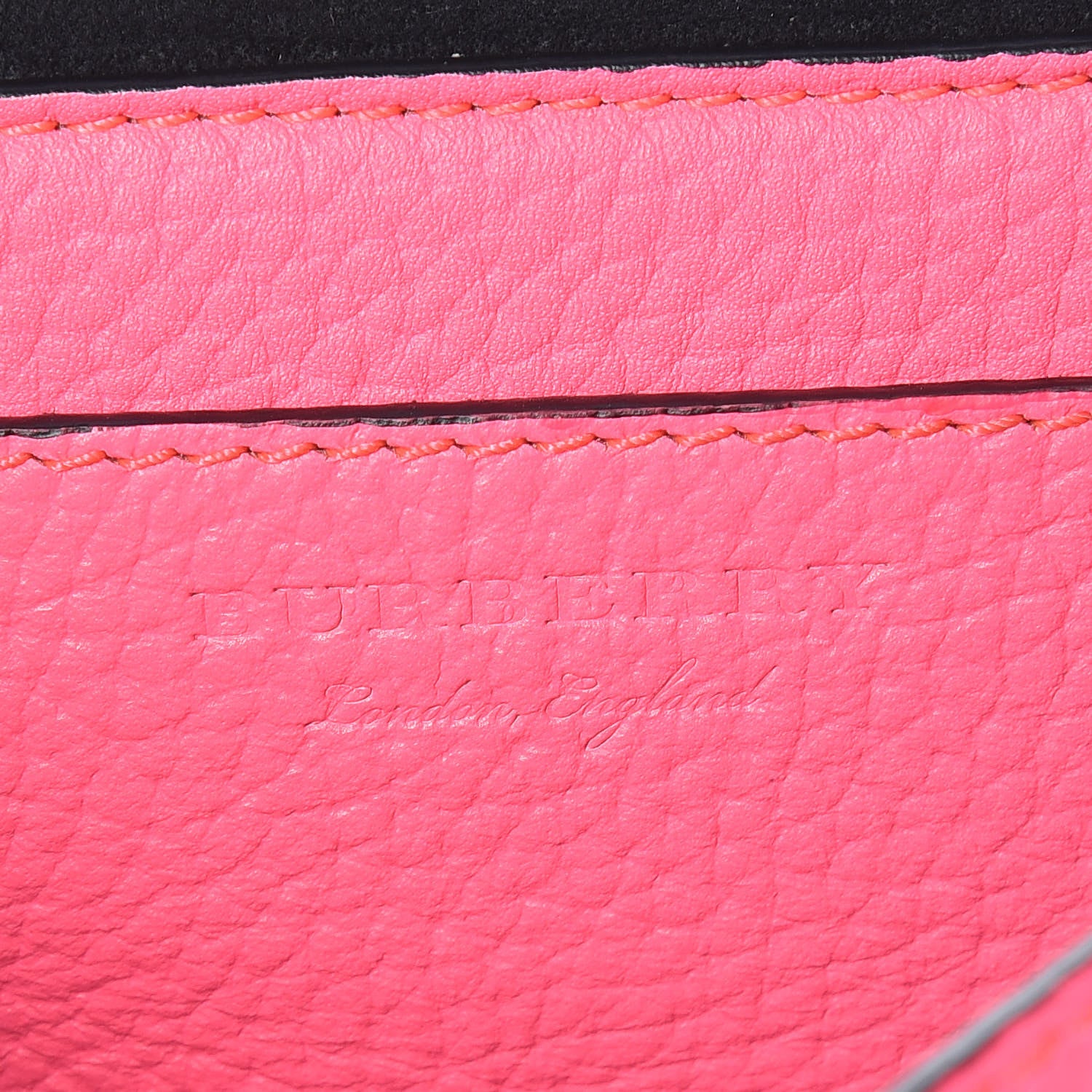 Burberry Calfskin Smooth Grain Small Burleigh Crossbody Bag Neon Pink 8 of 12